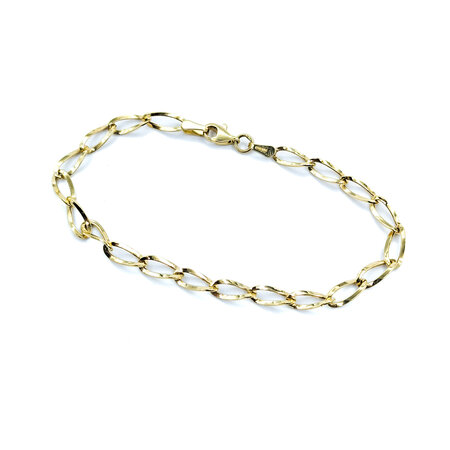 Bracelet 10ky Oval Link 7.5" 4.5mm 224073502