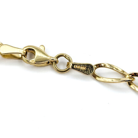 Bracelet 10ky Oval Link 7.5" 4.5mm 224073502