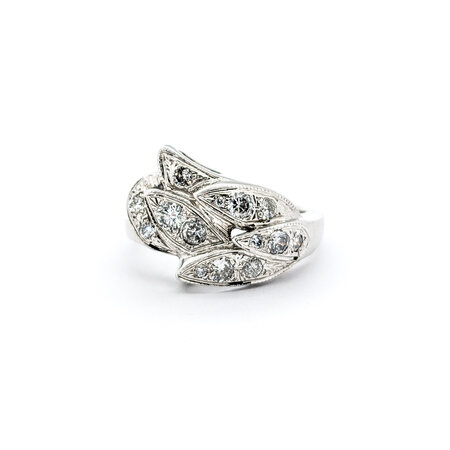 Ring Mid Century .50ctw Round Diamonds 14kw sz8 224070752