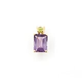  Pendant 1.33ct Amethyst .06ct Peridot 12x6.5mm 14ky " 224071258