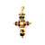 Pendant Cross 8.00ctw Beads Tourmaline 64x37mm 18ky " 224071252