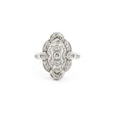  Ring Vintage Style .25ctw Round Diamonds 14kw sz6 224070004