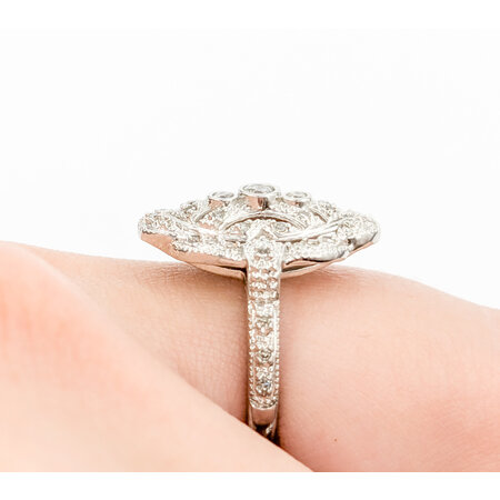 Ring Vintage Style .25ctw Round Diamonds 14kw sz6 224070004