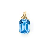  Pendant 15.0ct Emerald Topaz 26x12.5mm 14ky " 224071253