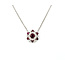 Necklace .24ctw Round Diamonds .49ctw Rubies 14kw 16-18" 1mm 124062252