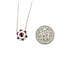 Necklace .24ctw Round Diamonds .49ctw Rubies 14kw 16-18" 1mm 124062252