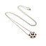 Necklace .24ctw Round Diamonds .49ctw Rubies 14kw 16-18" 1mm 124062252