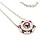 Necklace .24ctw Round Diamonds .49ctw Rubies 14kw 16-18" 1mm 124062252