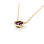 Necklace Solitaire .67ct Oval Ruby 14ky 18.5" 0.8mm 124062251
