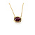 Necklace Solitaire .67ct Oval Ruby 14ky 18.5" 0.8mm 124062251