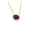Necklace Solitaire .67ct Oval Ruby 14ky 18.5" 0.8mm 124062251