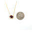 Necklace Solitaire .67ct Oval Ruby 14ky 18.5" 0.8mm 124062251