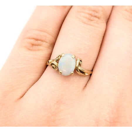 Ring .85ct Oval Opal 14ky sz6.5 224070182