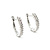 Earrings Hoop .22ctw Round Diamonds Bead Edge 15x3mm 14ky 124064010