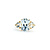 Ring 3 Stone 8.25ctw Oval/Trillion Topaz 14ky sz7 224070184