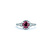 Ring Scott Kay Milgrain .50ctw Round Diamonds 1.46ct Ruby 14kw sz7 8.75mm 124060173