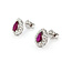 Earrings Stud .32ctw Round Diamonds .68ctw Rubies 10x8mm 14kw 124064159