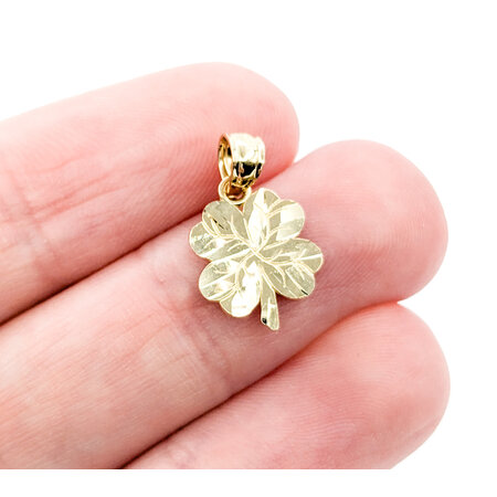 Pendant 4 Leaf Clover .7x.55" 10ky " 124071501