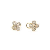  Earrings Butterfly .20ctw Single Cut Diamonds Omega Back 11.5mm 14ky 224074005