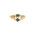 Ring .06ct Round Diamond .10ctw Emeralds 14ky sz9 224070183