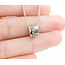 Pendant Rotating Circle WG Chain .12ctw Round Diamond Platinum/14kw 17" 224071001