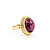 Ring Vintage 12.87ct Cabochon Rubellite Tourmaline 14ky sz7 124020151