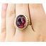 Ring Vintage 12.87ct Cabochon Rubellite Tourmaline 14ky sz7 124020151