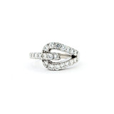  Ring Knot 1.0ctw Round Moissanite 14kw sz7.5 224070171