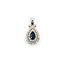 Pendant Tear Drop .33ctw Diamonds .50ct Sapphire 14ktt .8x.4" 123060192