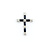 Pendant Cross .53ctw Diamonds 1.11ctw Sapphire 14kw 1x.7" 123060178
