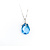 Pendant .09 Diamonds (VS) 13.09 Ctw Blue Topaz W/CH 18KW 122120260