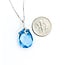 Pendant .09 Diamonds (VS) 13.09 Ctw Blue Topaz W/CH 18KW 122120260
