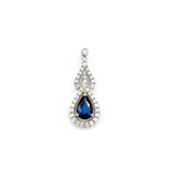  Pendant .30ctw Diamonds .90ctw Sapphire 14kw 1x.4" 123060209