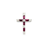  Pendant Cross .51ctw Diamonds 1.00ctw Ruby 14kw 1x.75" 123060161