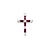 Pendant Cross .51ctw Diamonds 1.00ctw Ruby 14kw 1x.75" 123060161