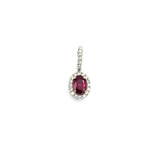  Pendant Drop .22ctw Diamonds .55ct Ruby 14kw .75x.25" 123060206