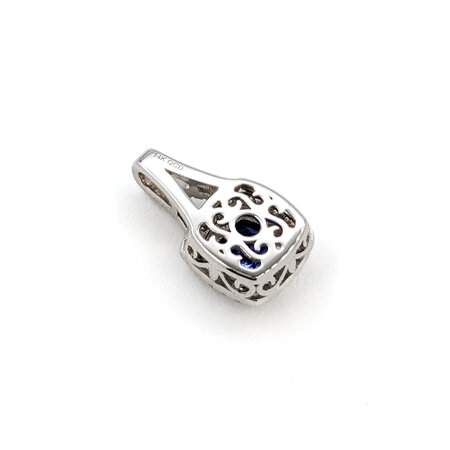 Pendant Drop .21ctw Diamonds .97ct Tanzanite 14kw 17x10mm 123110137