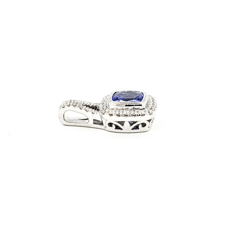 Pendant Drop .21ctw Diamonds .97ct Tanzanite 14kw 17x10mm 123110137