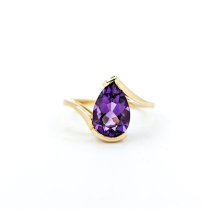 Ring 2.70ct Pear Amethyst 14ky sz8 224080152