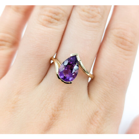Ring 2.70ct Pear Amethyst 14ky sz8 224080152