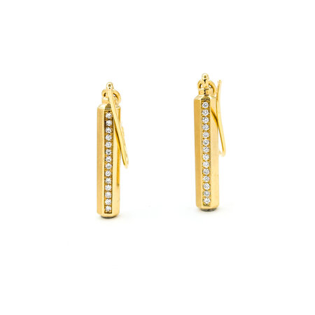 Earrings David Yurman Barrel Drop .15ctw Round Diamonds 18ky 224074007