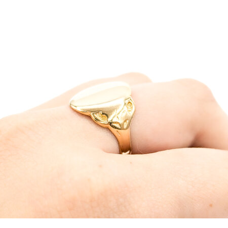 Ring Signet Mid Century 10ky sz7 224080751