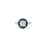  Ring .36ctw Diamonds .62ctw Sapphire  CZ Ctr 14kw Sz7 123050125