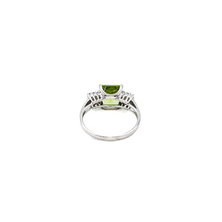 Ring .18ctw Round Diamonds 1.80ct Peridot 14kw sz6.75 224070180