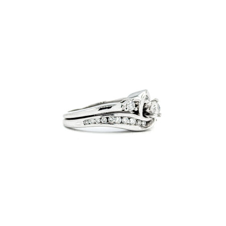 Ring Engagement Set Soldered Engagement .15ct Round Diamond .25ctw Diamonds 14kw sz5.5 224080300