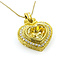 Pendant Judith Ripka .60ctw Round Diamonds Canary Crystal 38x28mm 18ky/14ky Chain 15"" 224081251