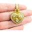 Pendant Judith Ripka .60ctw Round Diamonds Canary Crystal 38x28mm 18ky/14ky Chain 15"" 224081251