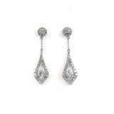  Earrings Dangle 1.35ctw Diamonds 14kw 1.25x.3" 123030182