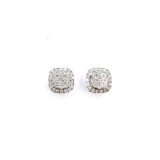  Earrings Square 1.43ctw Diamonds 14kw .4" 123030202