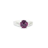  Ring .15ctw Diamonds 1.5ct Purple Garnet 14kw Sz6.25 122120156